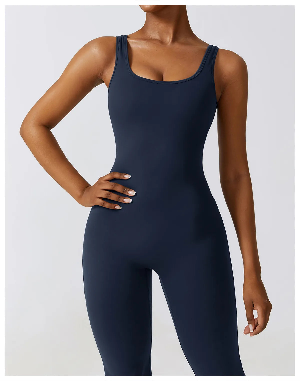 Sexy Back V Jumpsuit Gym Set