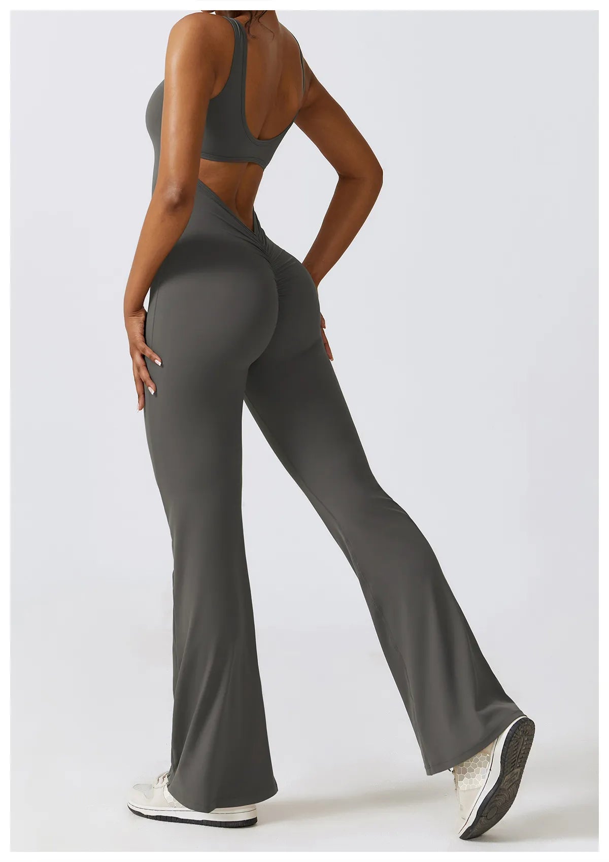 Sexy Back V Jumpsuit Gym Set