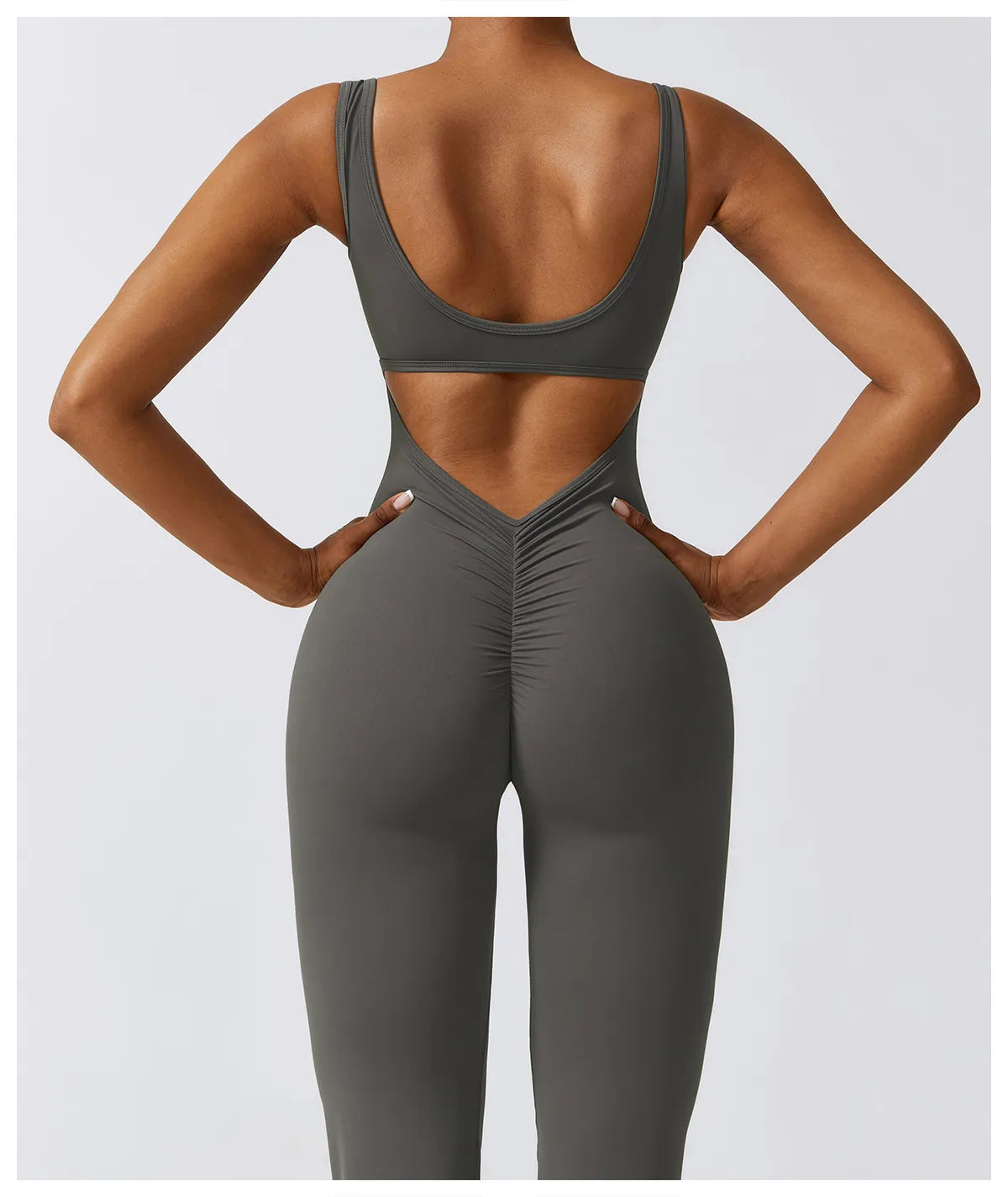 Sexy Back V Jumpsuit Gym Set