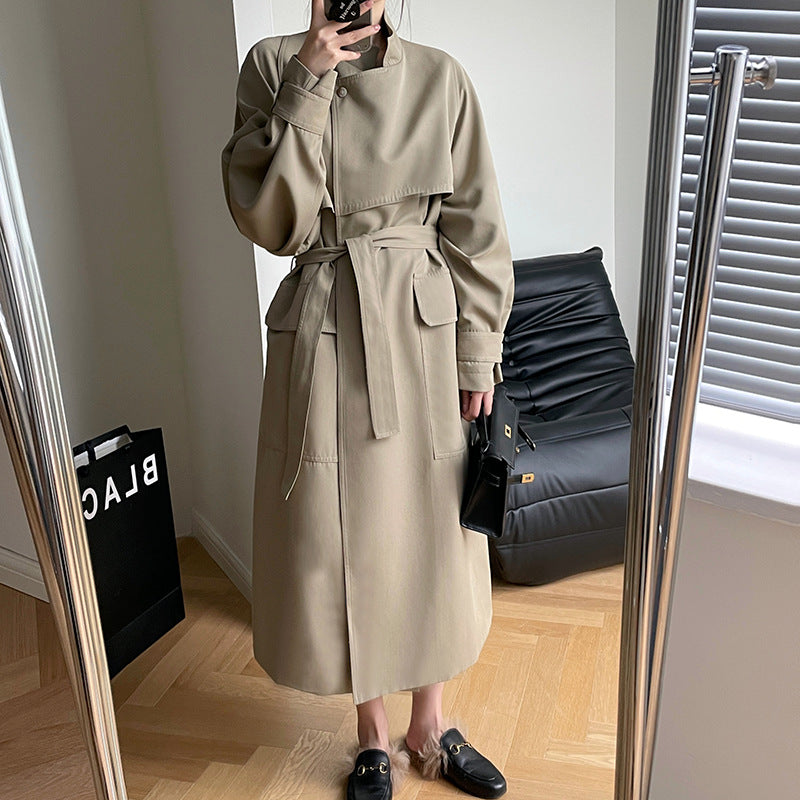 Long Modern Autumn Trench Coat