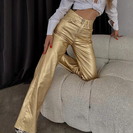 Retro Straight Pants Trousers