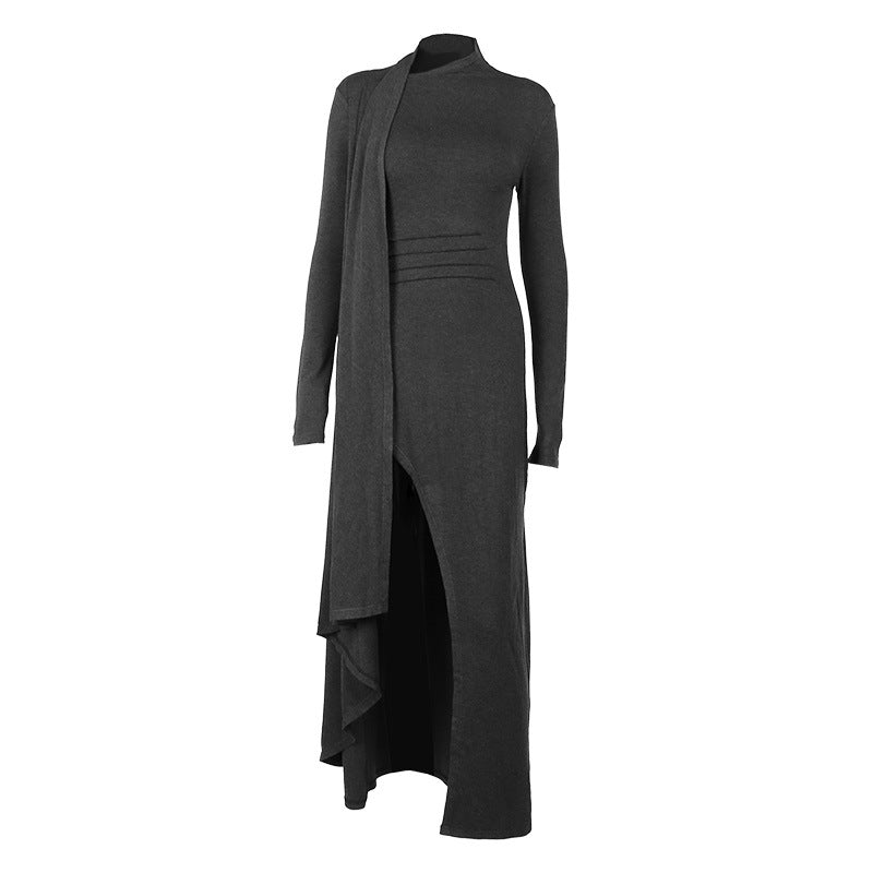 Autumn Knitted Long Sleeve Slim Fit Robe Dress