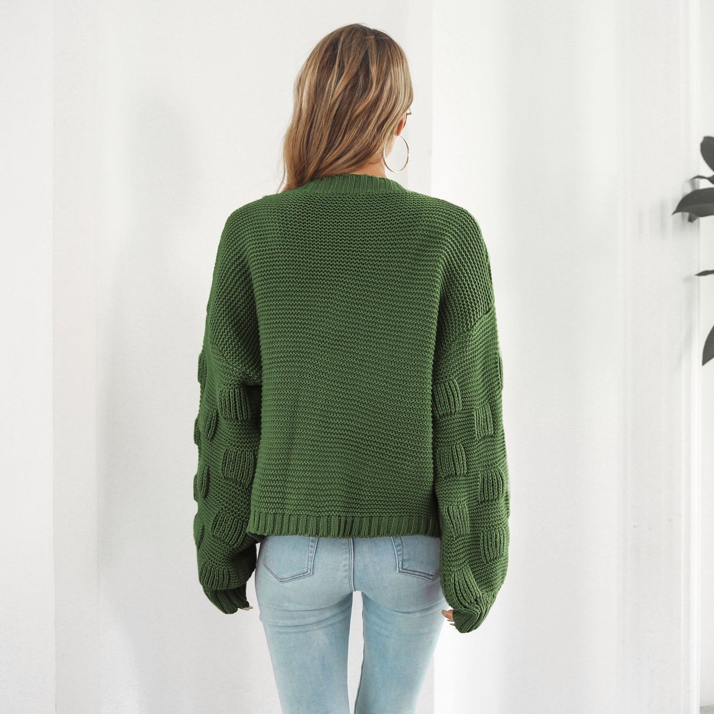 Puff Sleeve Cardigan Knitwear Sweater