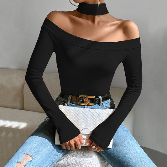 Off Shoulder Black Top