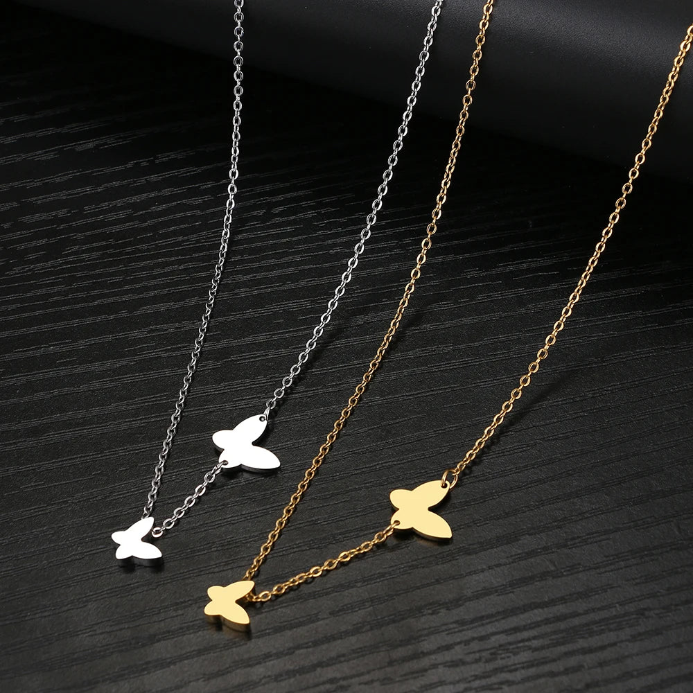 Stainless Steel Butterfly Necklace