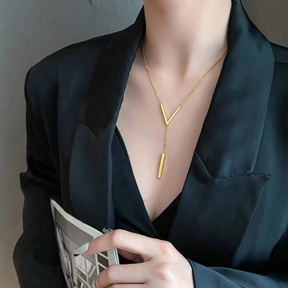 V-shaped Long Sexy Clavicle Necklace