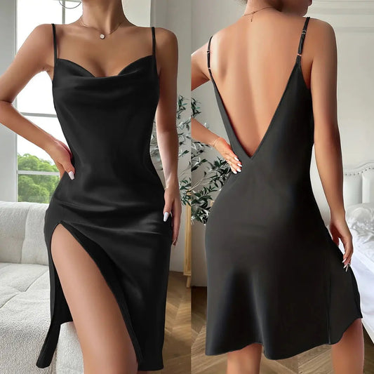 Backless Spaghetti Strap Nightdress