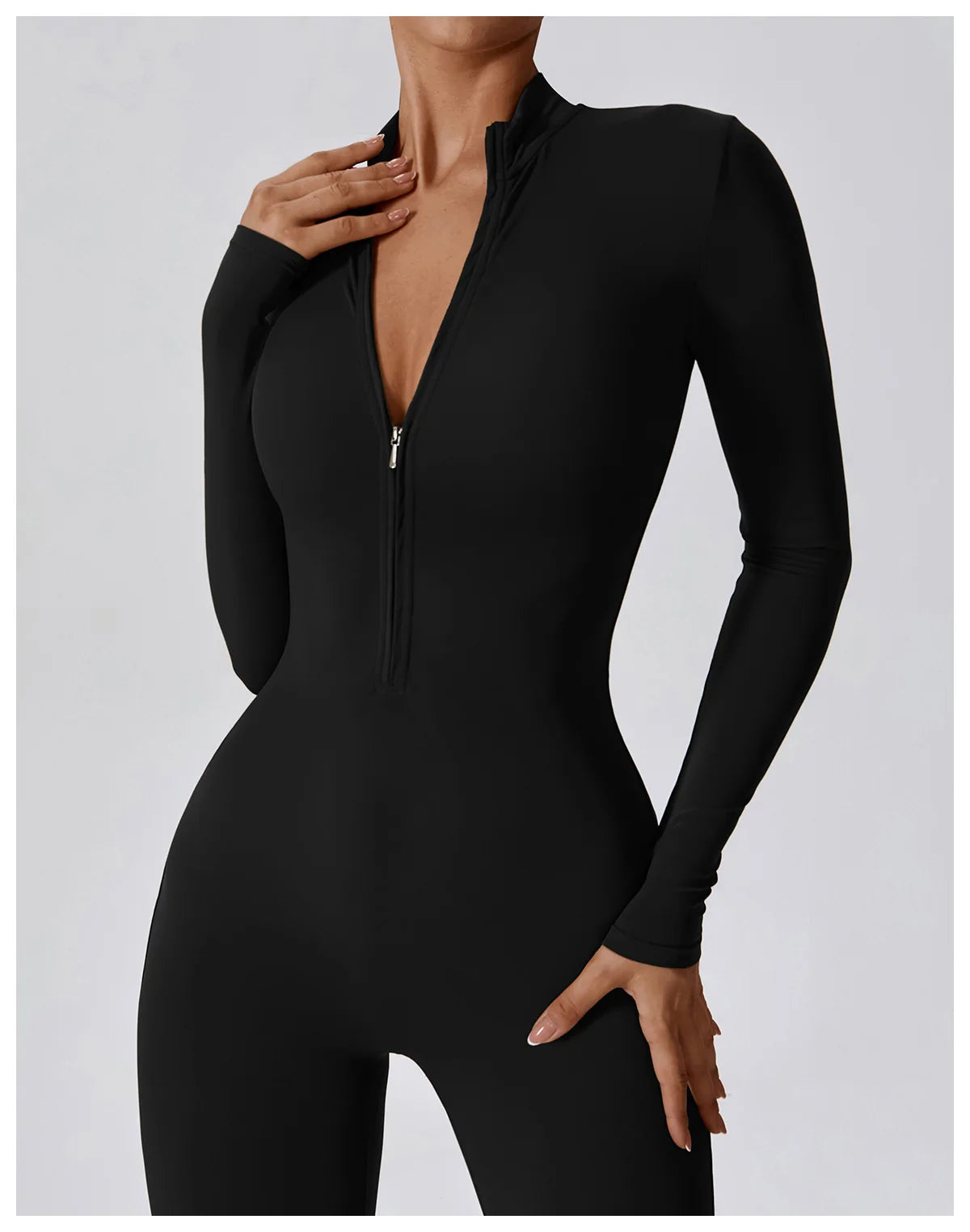 Nude-Feel Long Sleeve Shapewear Gym Bodysuit