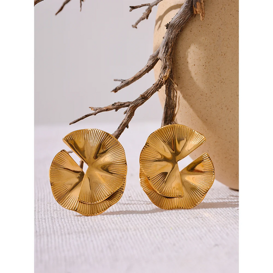 Creative Flower Big Stud Earrings