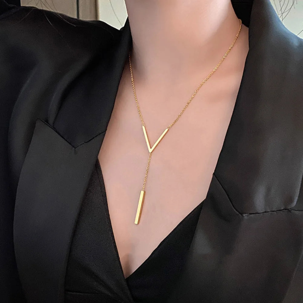 V-shaped Long Sexy Clavicle Necklace