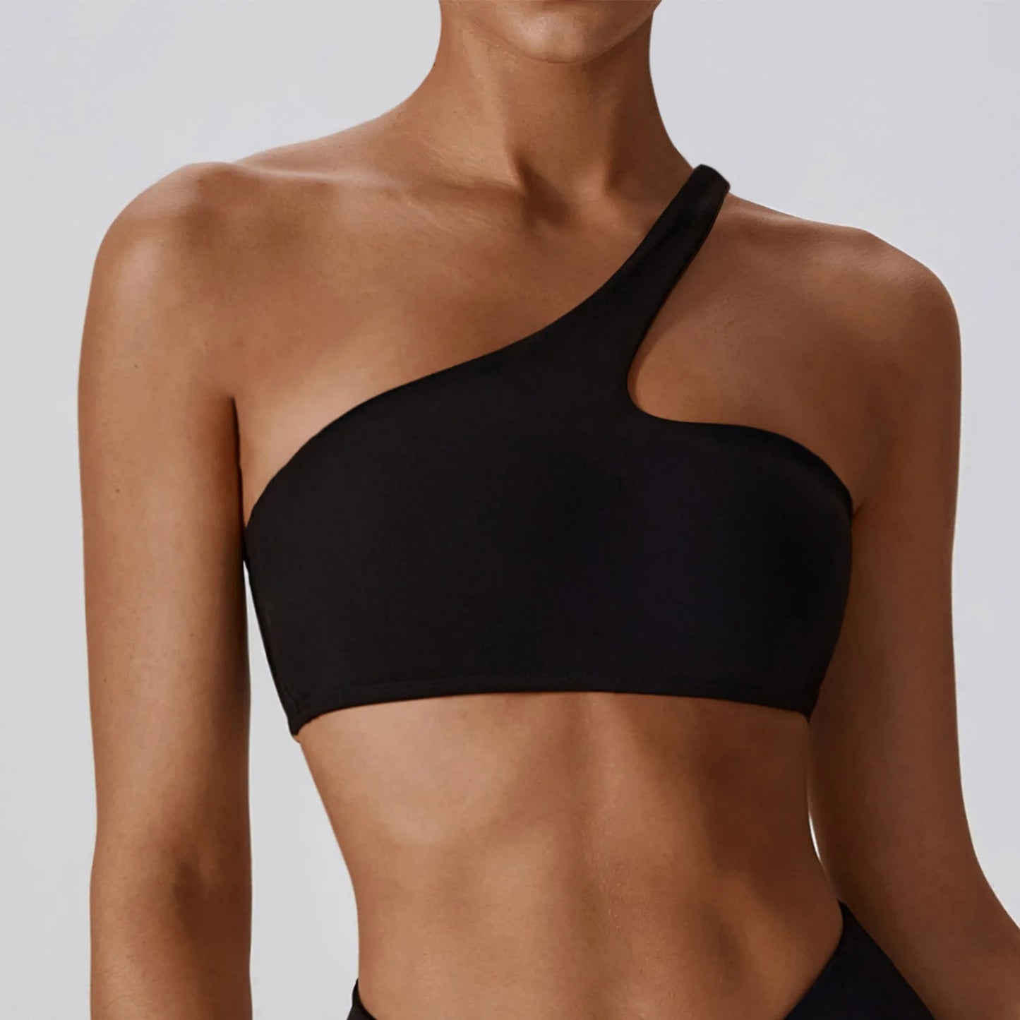 One Shoulder Sports Push Up Bra