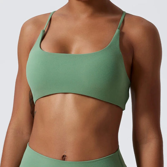 Training Sports Bra Gym Yoga Top with Cross Strap