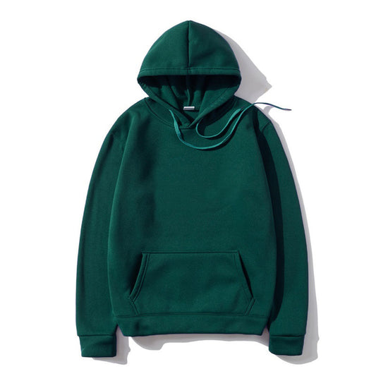 Cotton Fleece Solid Color Hoodie