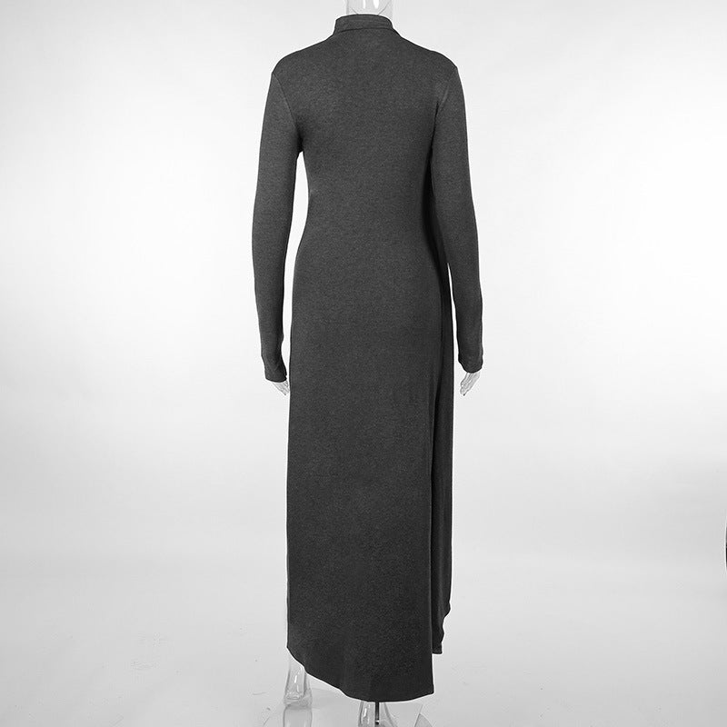 Autumn Knitted Long Sleeve Slim Fit Robe Dress