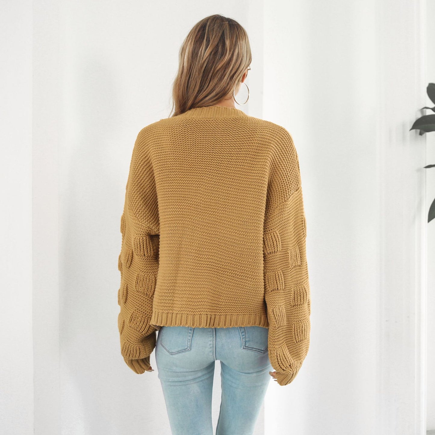 Puff Sleeve Cardigan Knitwear Sweater