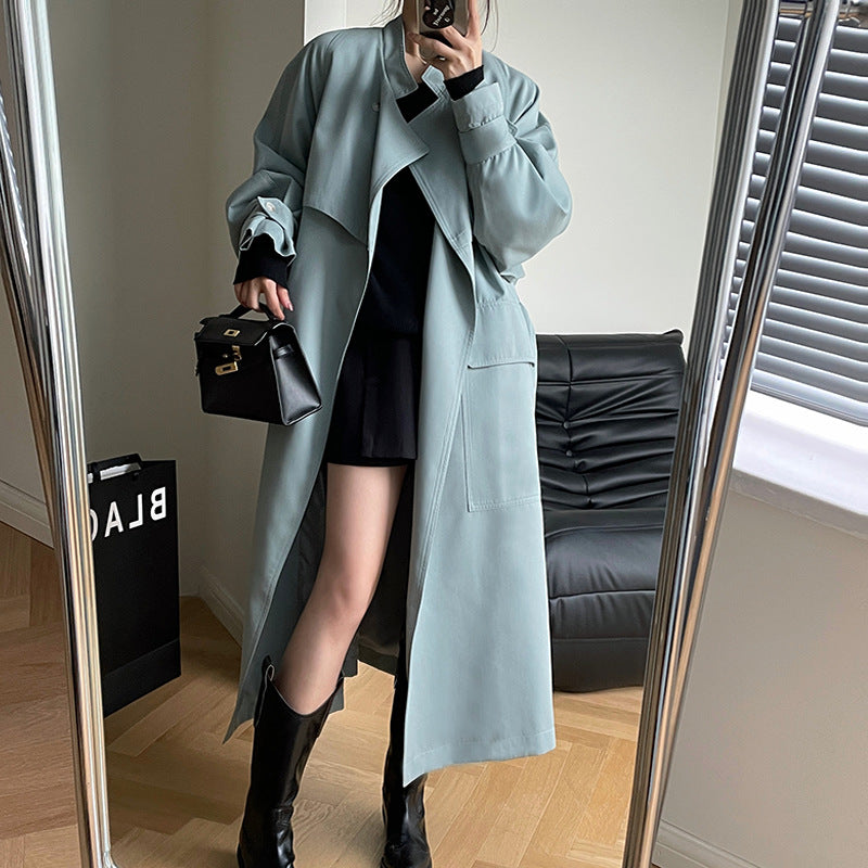 Long Modern Autumn Trench Coat