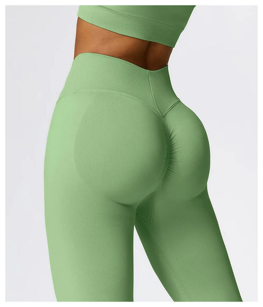 High Waist Push Up Seamless Scrunch Butt Tights Yoga Pants